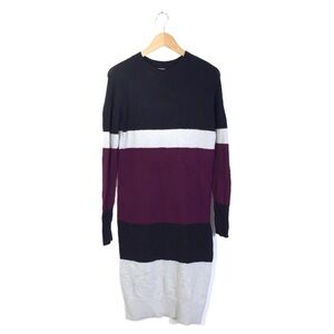 Bp Colorblock Long Sleeve Sweater Dress XXS